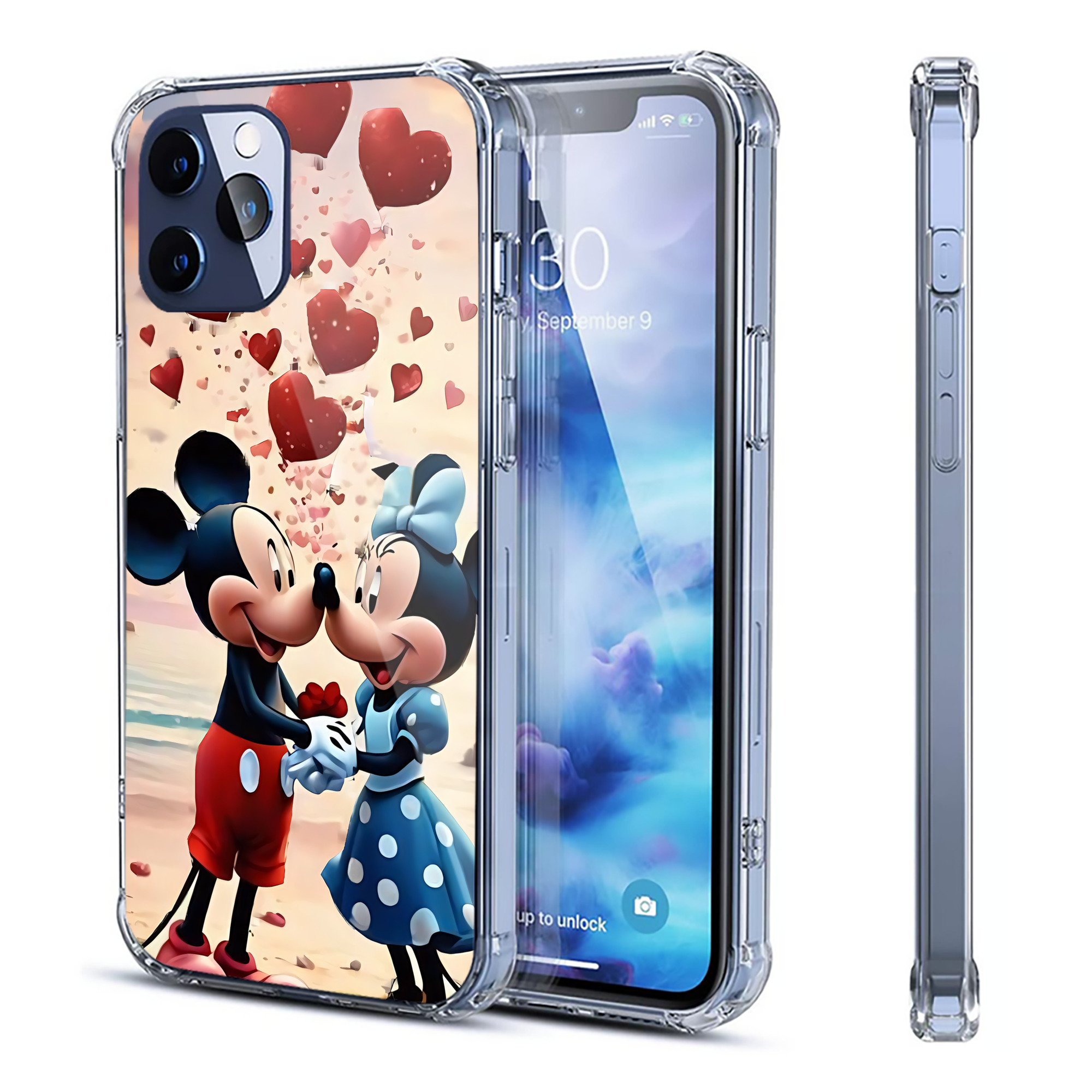 ミッキーマウス Mickey Mouse 【iPhone 12シリーズ対応】透明スマホケース（クリアソフトケース）